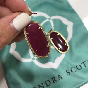 Kendra Scott Elle Earrings in Maroon Jade